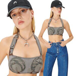 Marine Serre  Regenerated Camo Bandeau Top